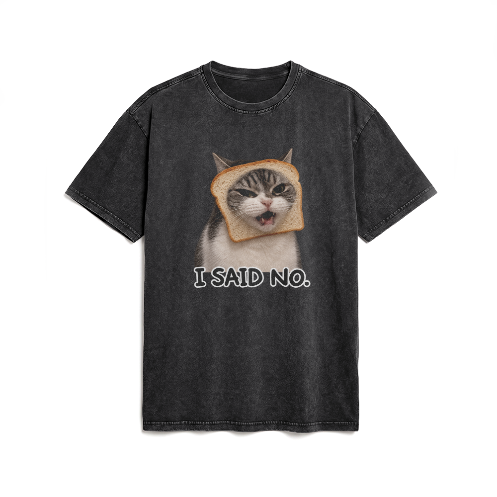 Acid Washed Heavy Oversize Tee BY189 (I said no)