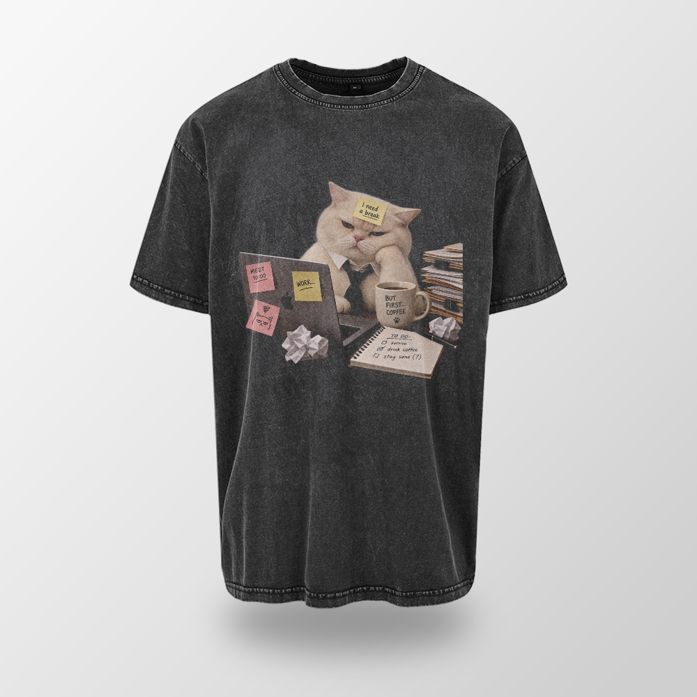 Acid Washed Heavy Oversize Tee BY189 (I need a break)