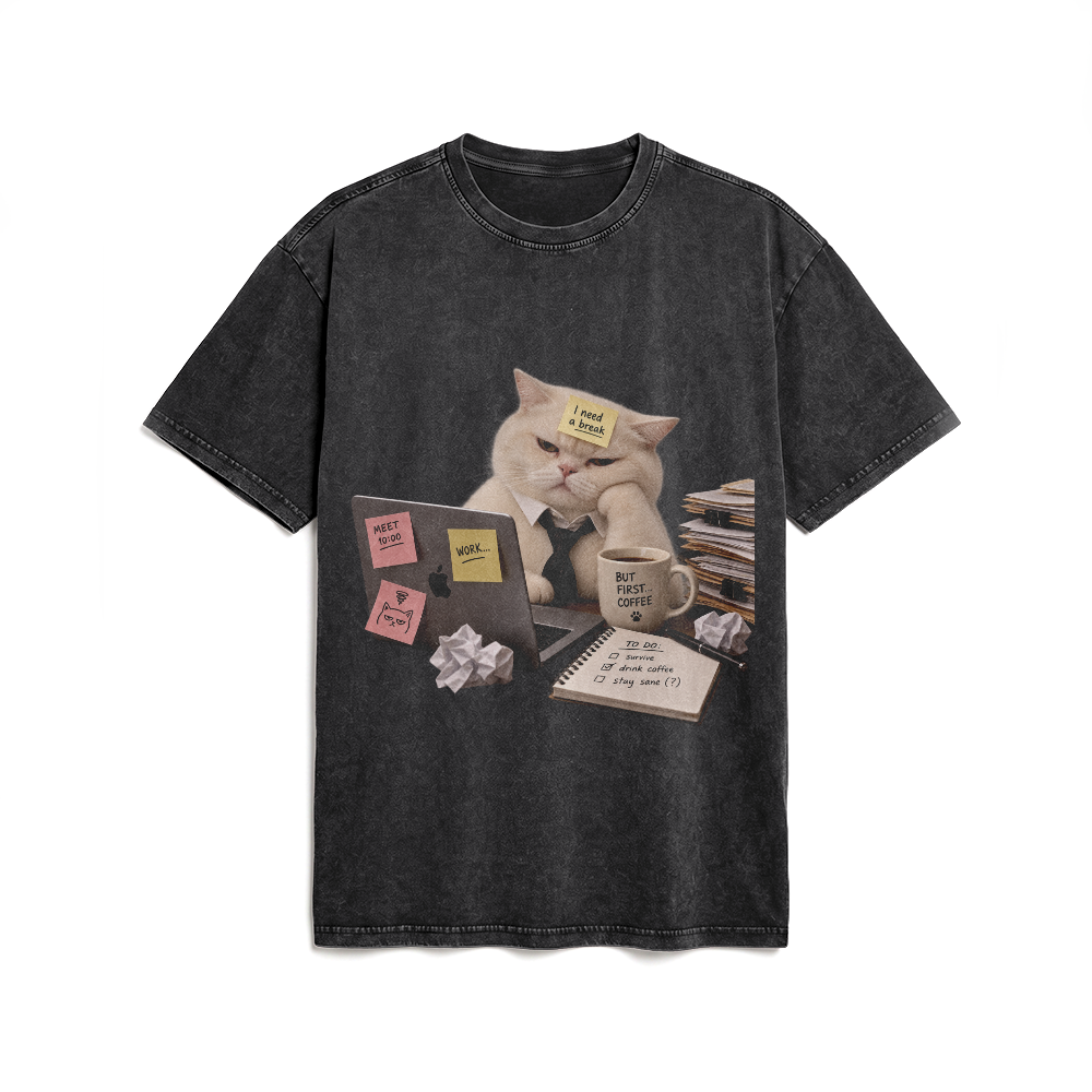 Acid Washed Heavy Oversize Tee BY189 (I need a break)