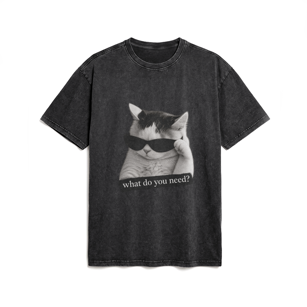 Acid Washed Heavy Oversize Tee BY189 (What do you need?)