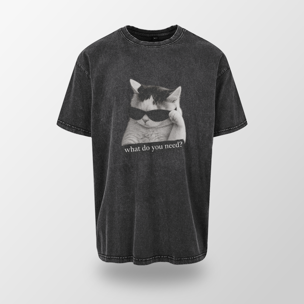 Acid Washed Heavy Oversize Tee BY189 (What do you need?)