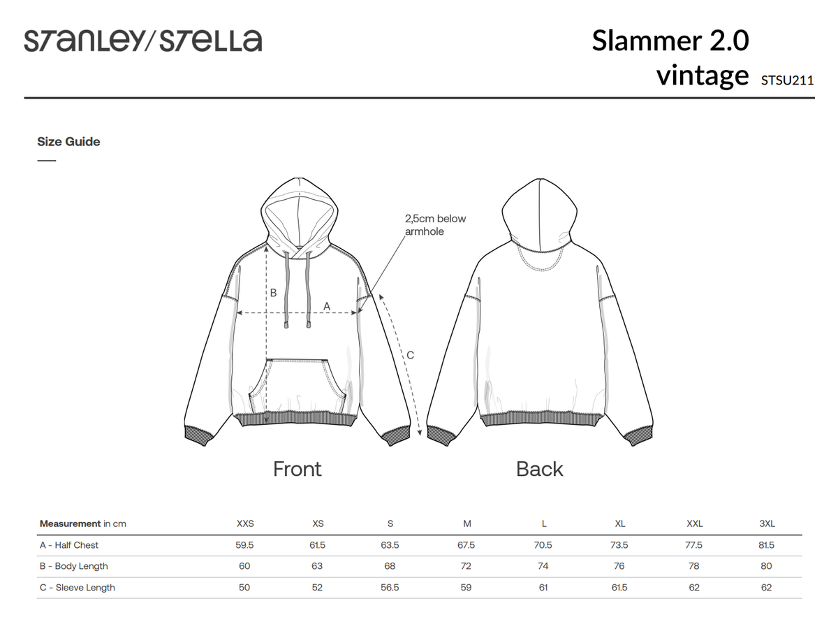 Slammer 2.0 Vintage Heavyweight Washed Hoodie (5Rabbits)
