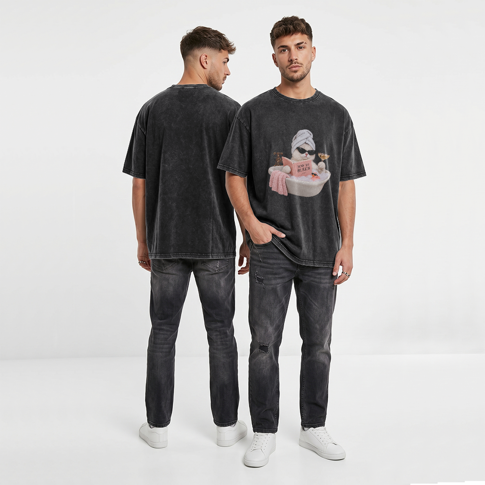 Acid Washed Heavy Oversize Tee BY189 (How to be rich)