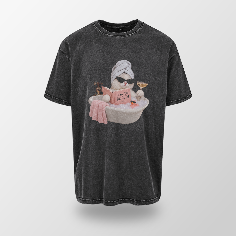 Acid Washed Heavy Oversize Tee BY189 (How to be rich)