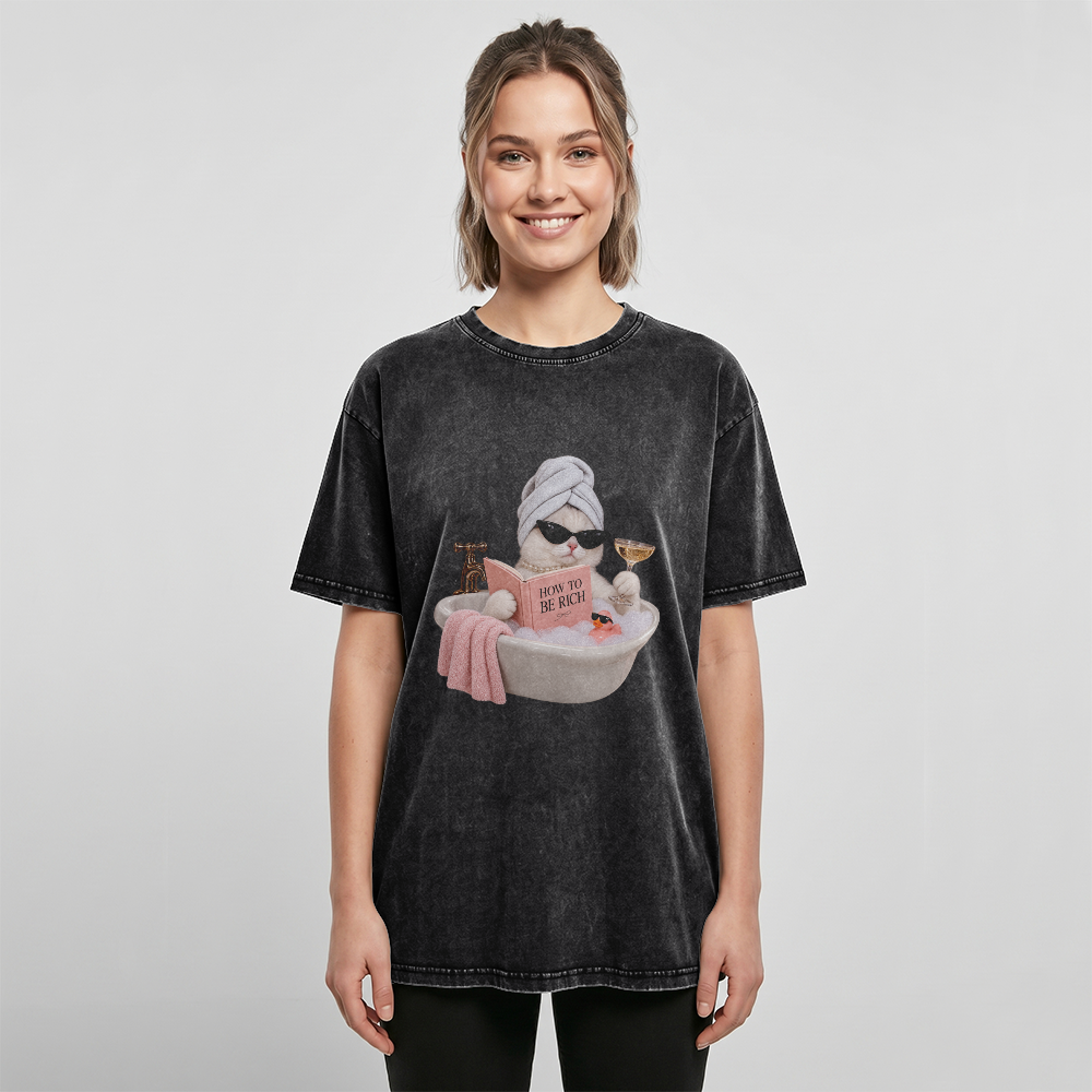 Acid Washed Heavy Oversize Tee BY189 (How to be rich)