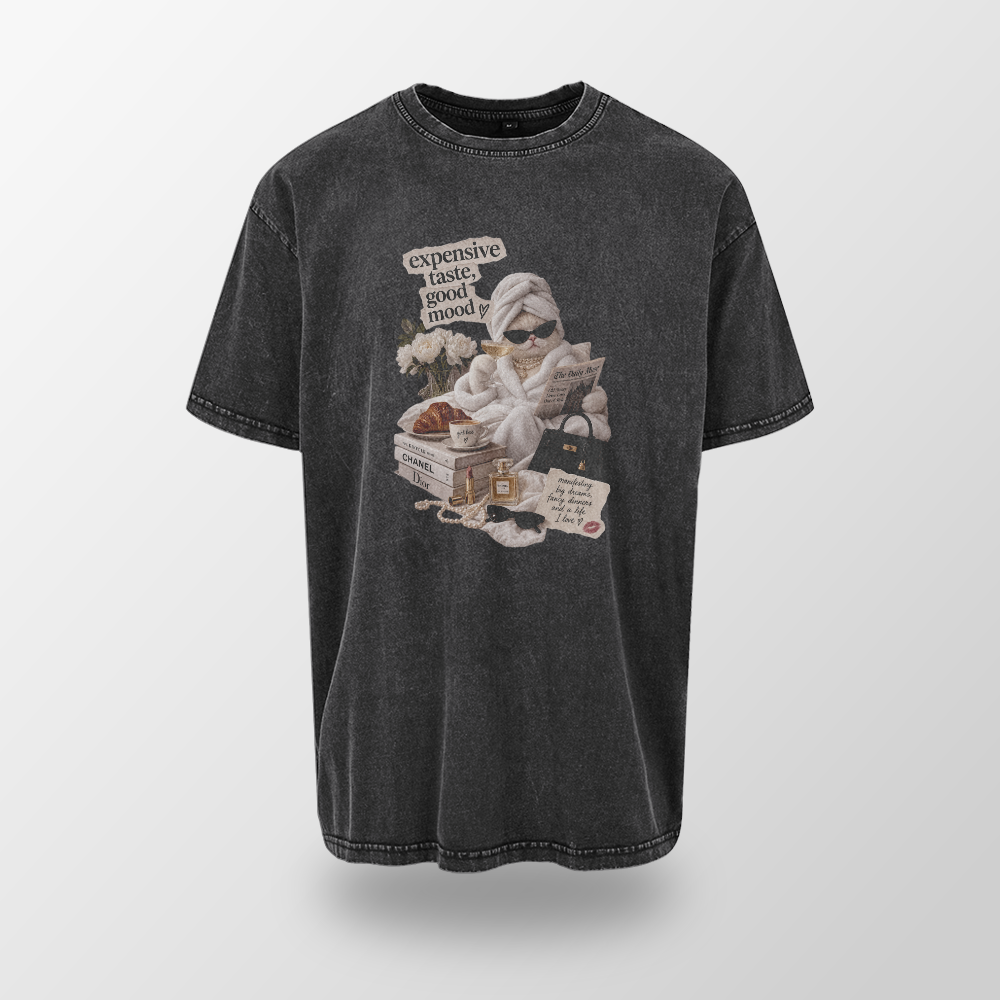 Acid Washed Heavy Oversize Tee BY189 (Expensive taste, good mood)