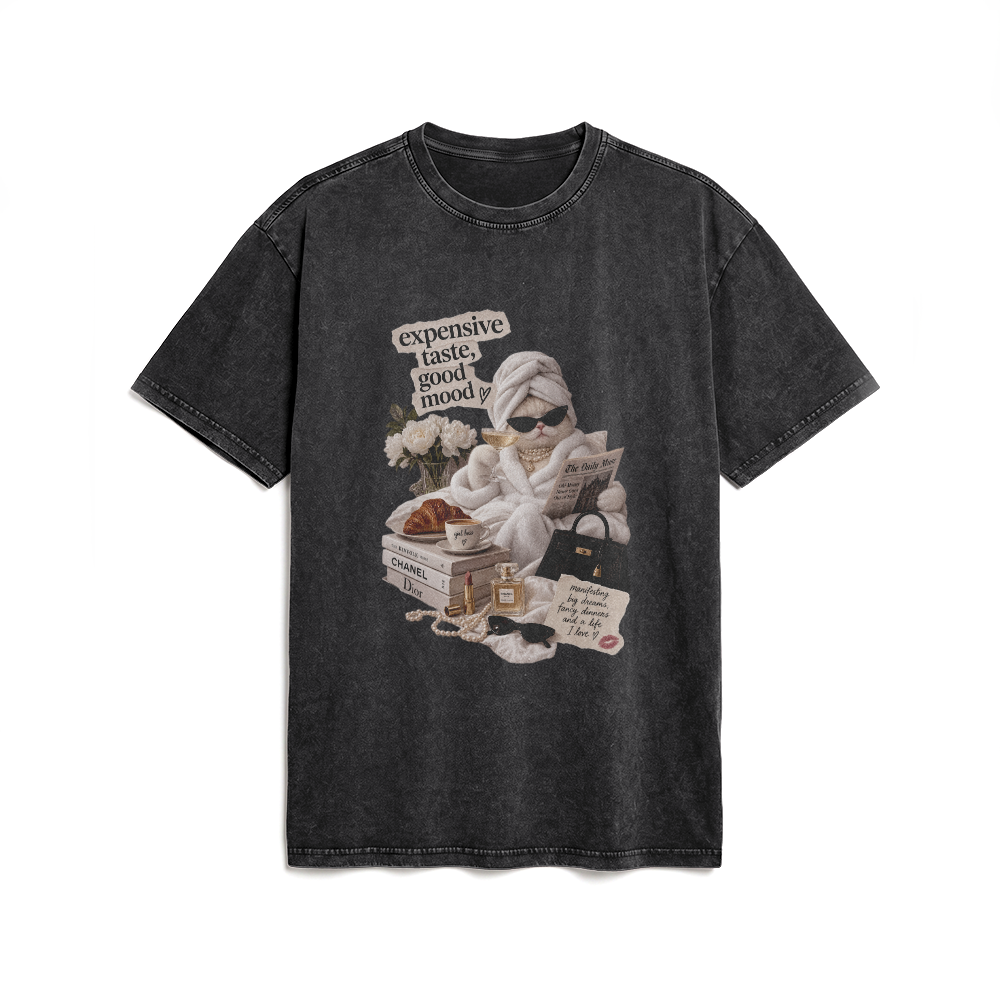 Acid Washed Heavy Oversize Tee BY189 (Expensive taste, good mood)