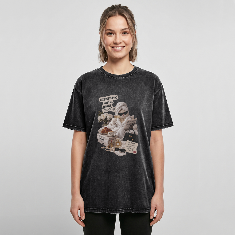 Acid Washed Heavy Oversize Tee BY189 (Expensive taste, good mood)