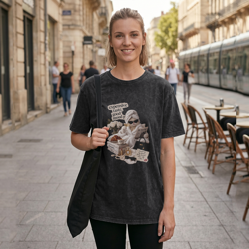 Acid Washed Heavy Oversize Tee BY189 (Expensive taste, good mood)