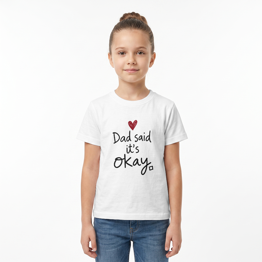 Dziecięcy T-shirt Klasyczny Gildan 5000B (Dad says it's okay)