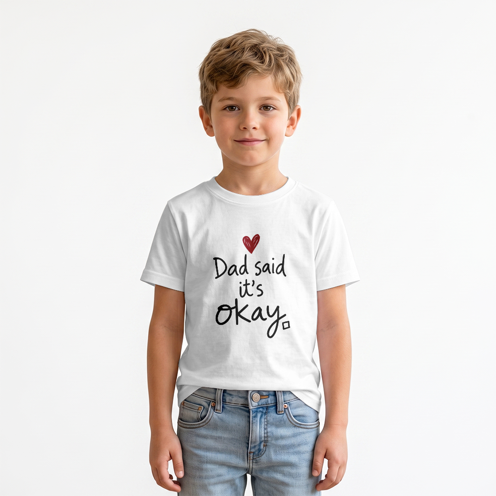 Dziecięcy T-shirt Klasyczny Gildan 5000B (Dad says it's okay)