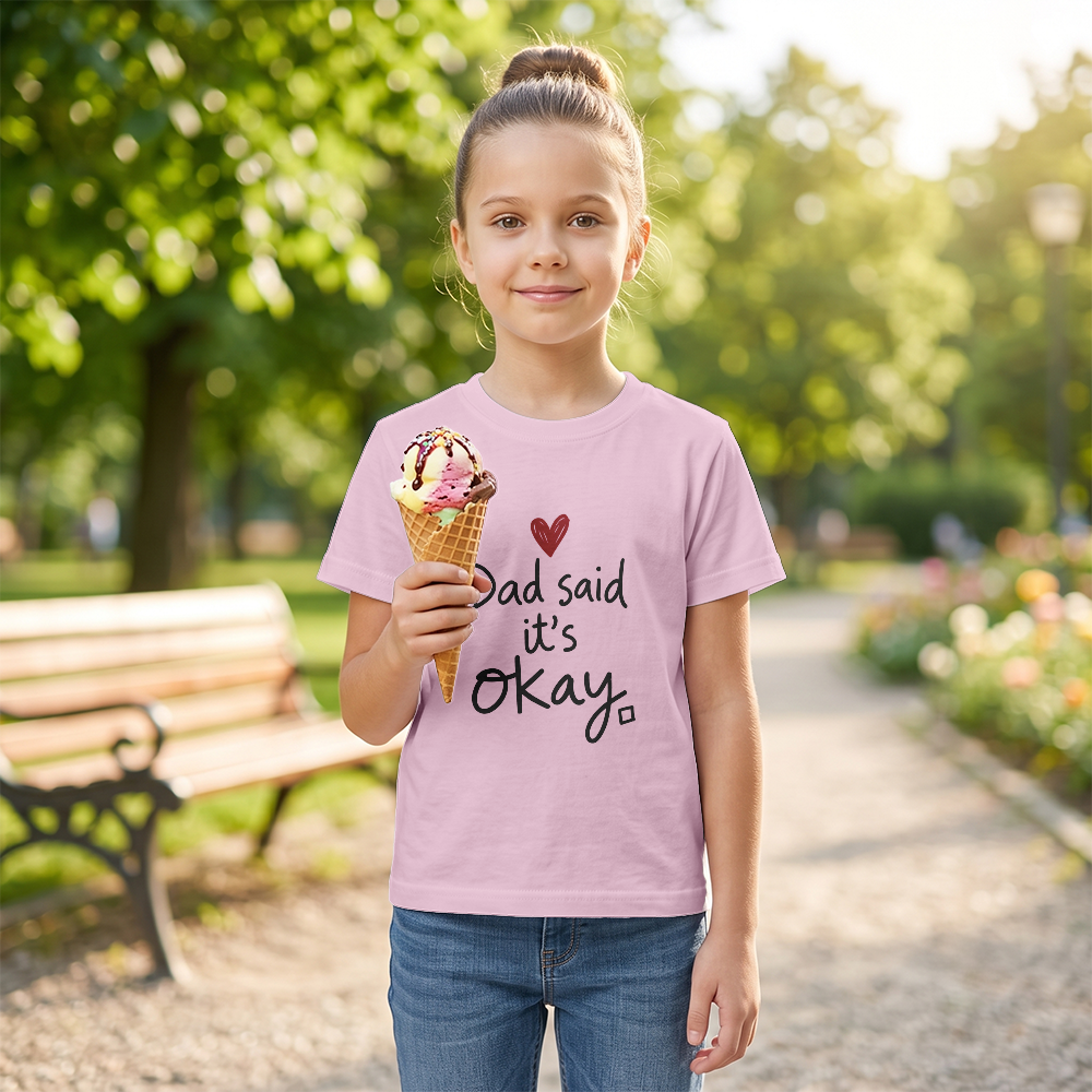 Dziecięcy T-shirt Klasyczny Gildan 5000B (Dad says it's okay)