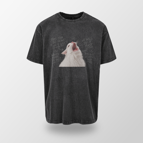 Acid Washed Heavy Oversize Tee BY189 (AI will do it fast)