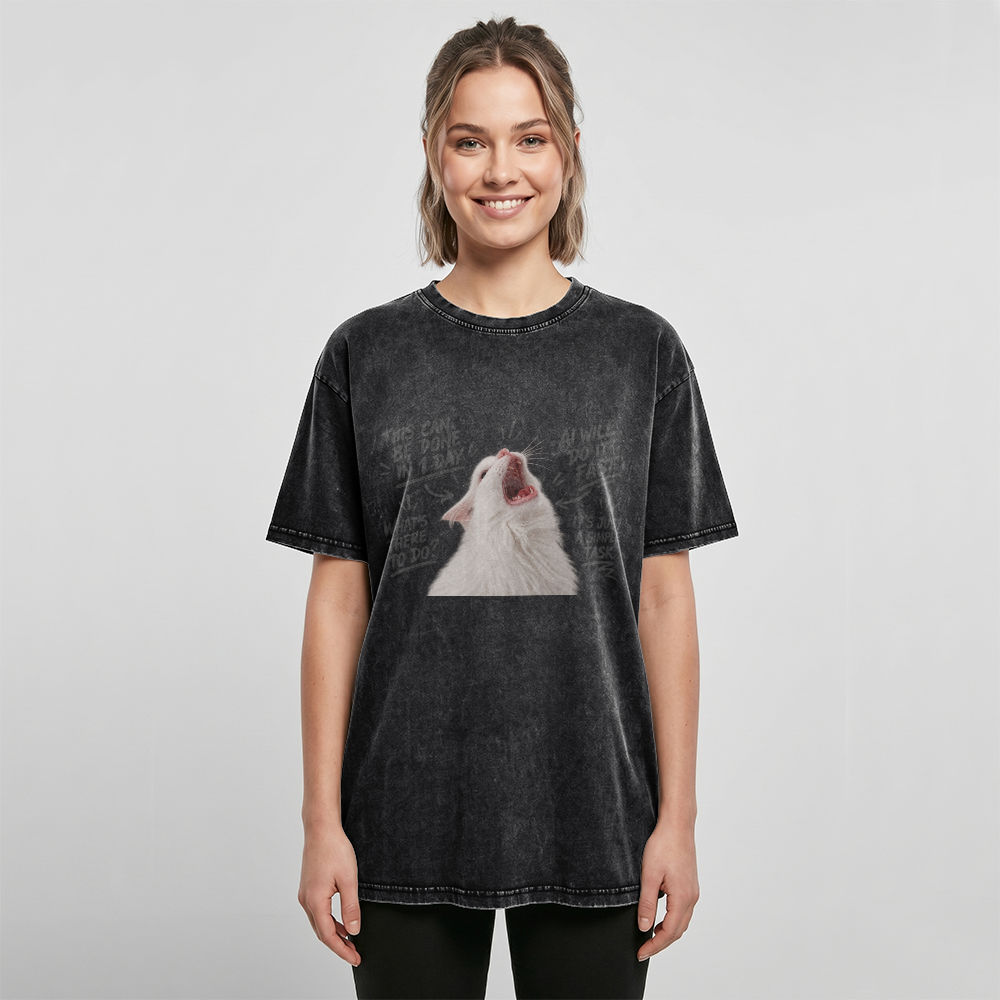 Acid Washed Heavy Oversize Tee BY189 (AI will do it fast)