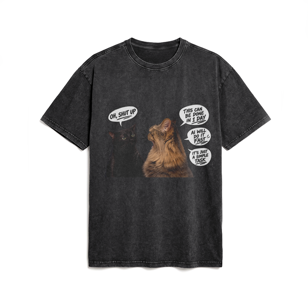 Acid Washed Heavy Oversize Tee BY189 (This can be done in one day)