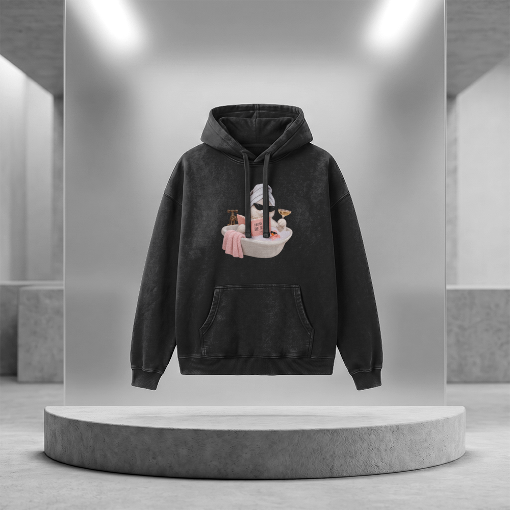 Slammer 2.0 Vintage Heavyweight Washed Hoodie (How to be rich?)