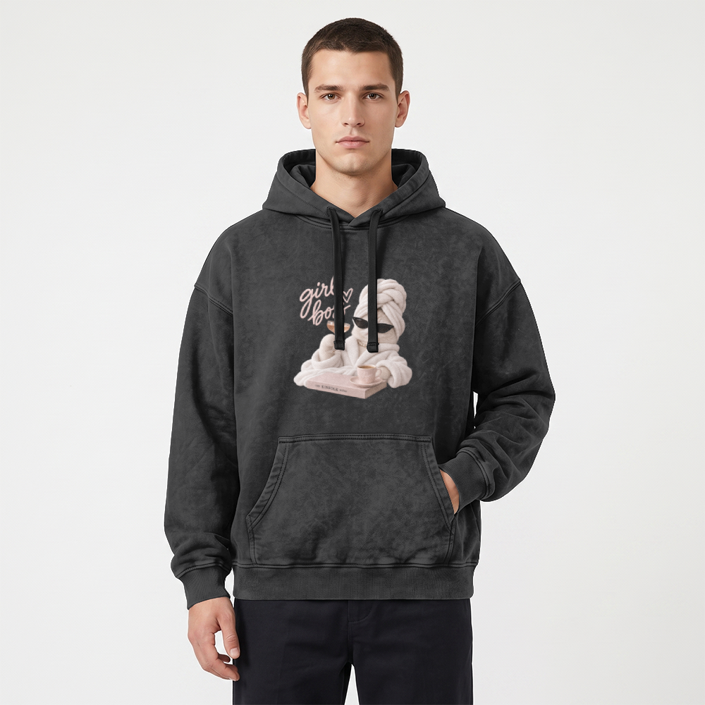 Slammer 2.0 Vintage Heavyweight Washed Hoodie (Girl boss)