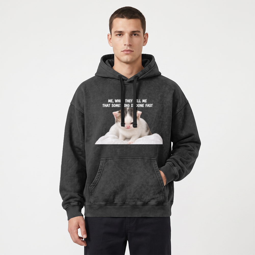 Slammer 2.0 Vintage Heavyweight Washed Hoodie (Me, when they tell me that smth is done fast)