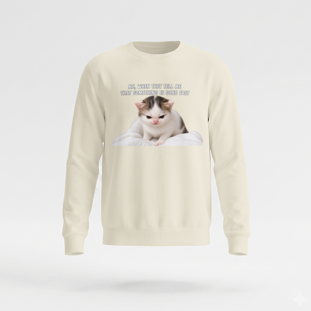 Bluza Uniseks Stanley/Stella Radder (Me, when they tell me that smth is done fast)
